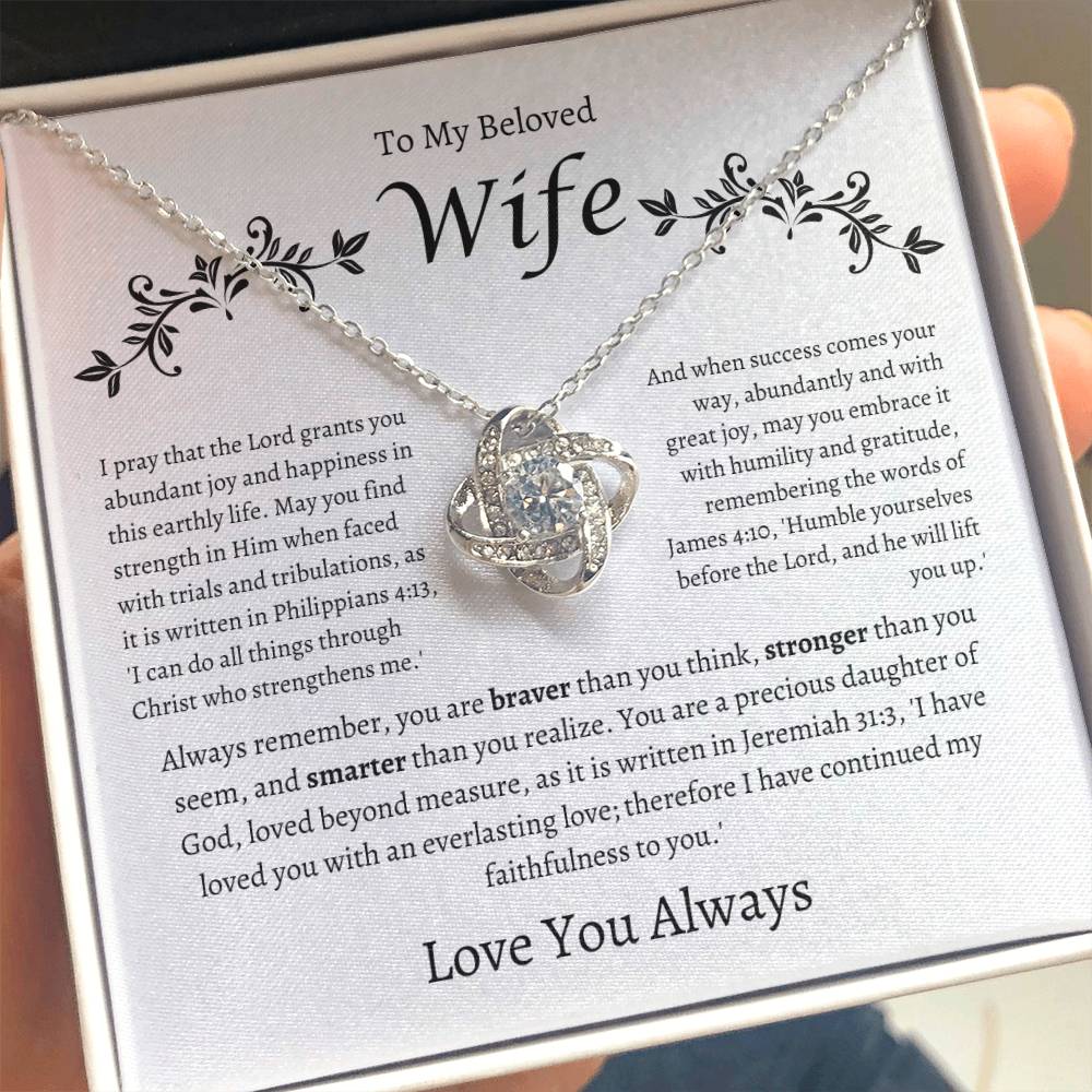 To My Beloved Wife Necklace For Her