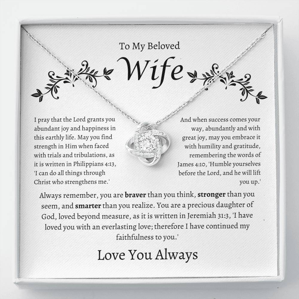 To My Beloved Wife Necklace For Her