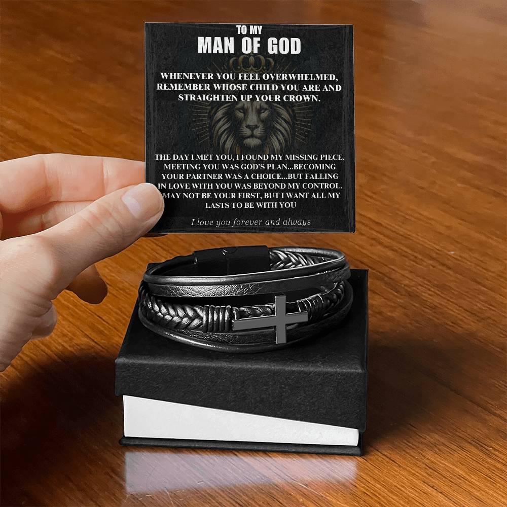 To My Man Of God Bracelet For Him