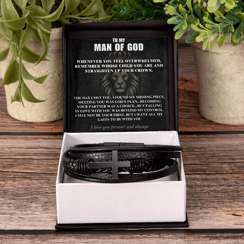 To My Man Of God Bracelet For Him