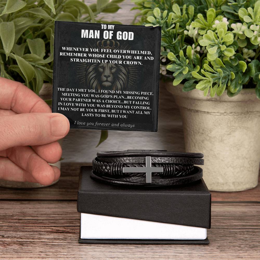 To My Man Of God Bracelet For Him