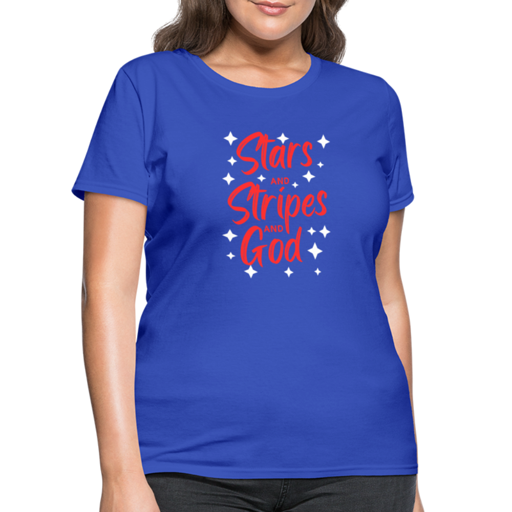 Stars And Stripes And God T-Shirt - royal blue