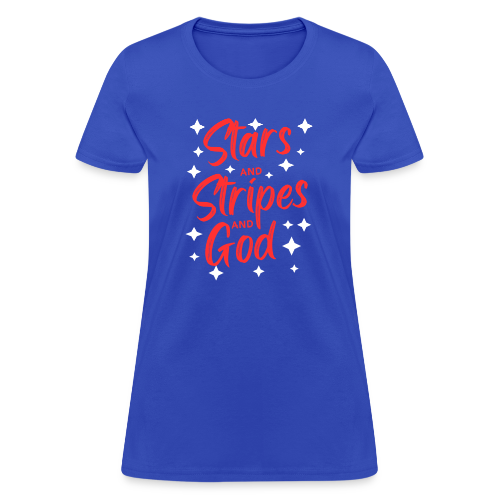 Stars And Stripes And God T-Shirt - royal blue