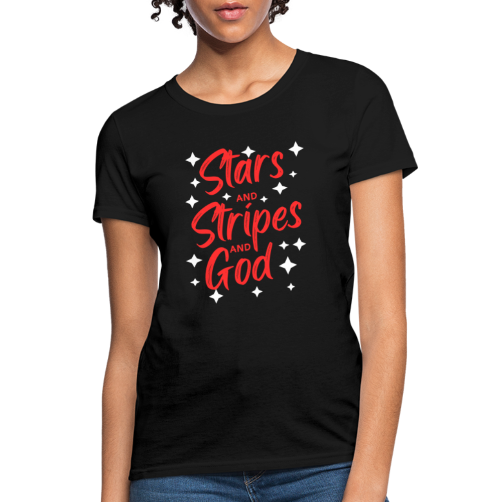 Stars And Stripes And God T-Shirt - black