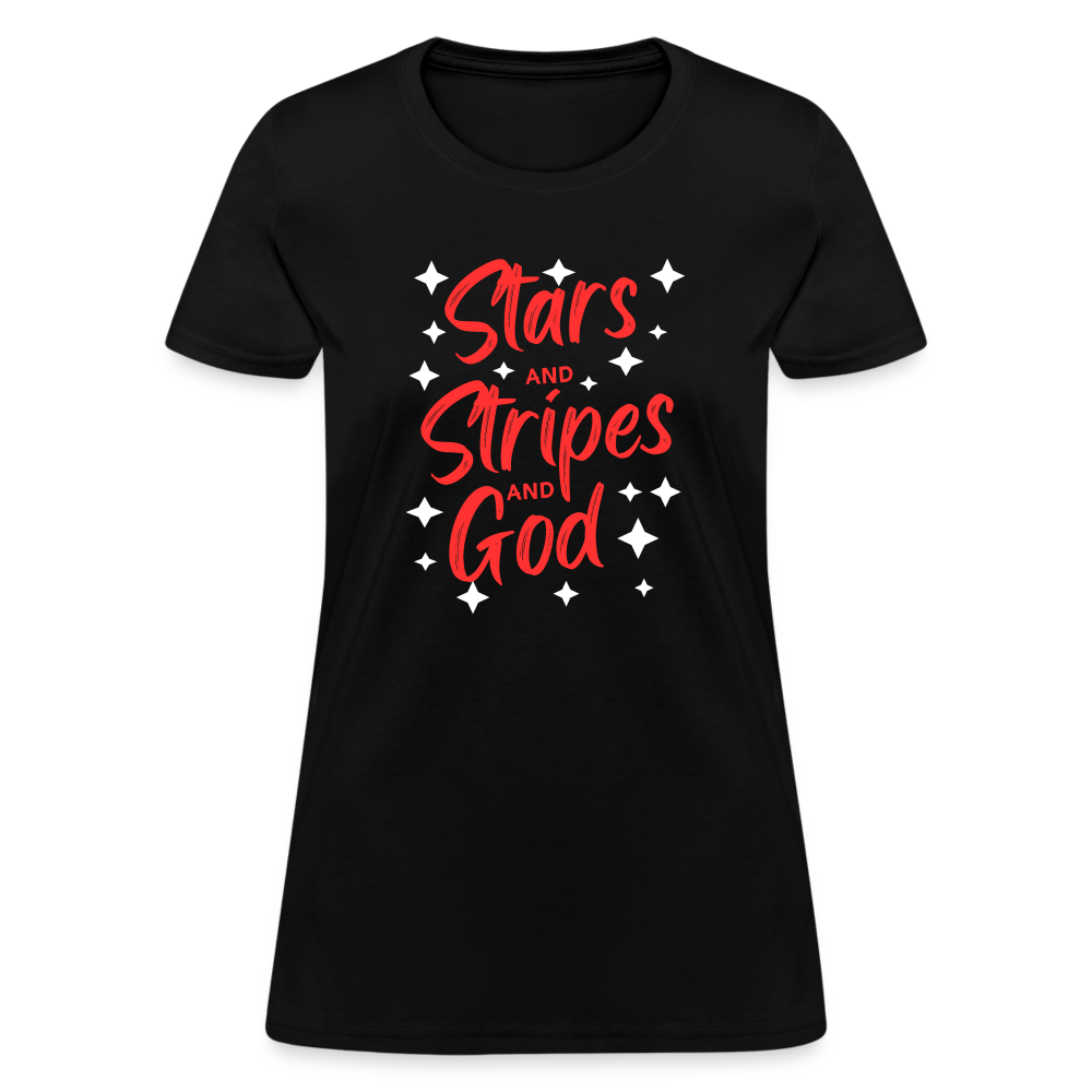 Stars And Stripes And God T-Shirt - black