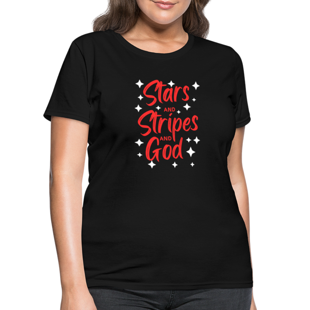 Stars And Stripes And God T-Shirt - black