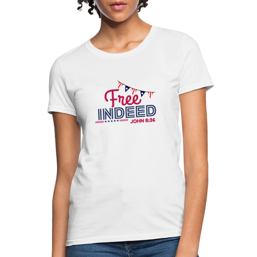 Free Indeed | Banner | T-Shirt - white