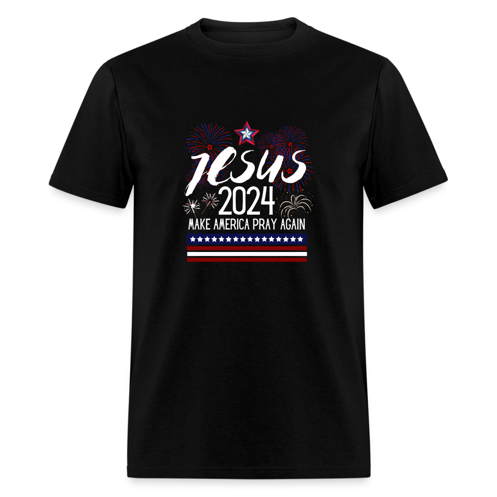 Jesus 2024 Pray Again | Dark Color | T-Shirt - black