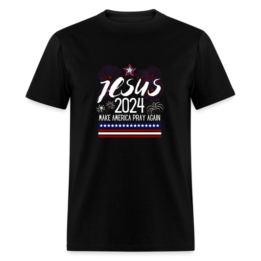 Jesus 2024 Pray Again | Dark Color | T-Shirt - black