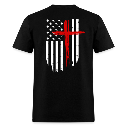 Red Cross Flag T-Shirt - black