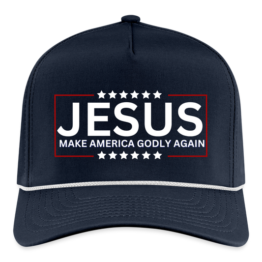 Jesus Make America Godly Again Premium Cap - navy/white