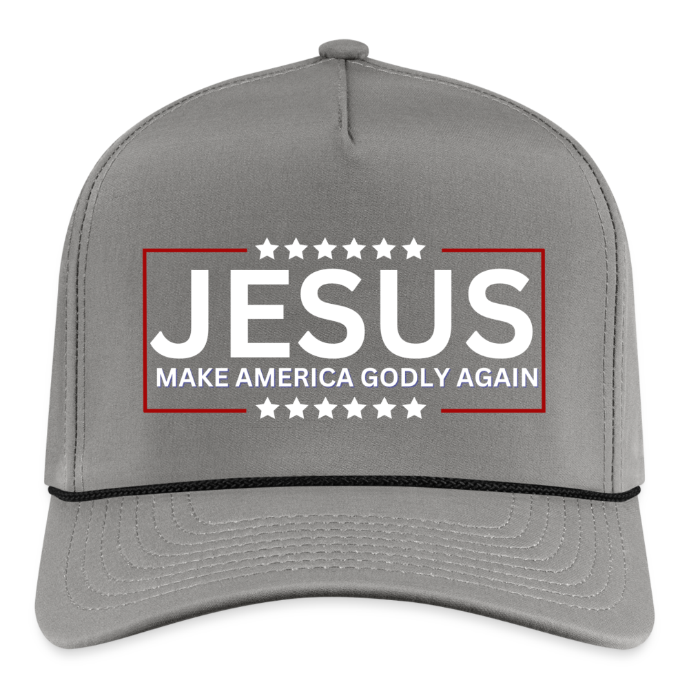 Jesus Make America Godly Again Premium Cap - gray/black