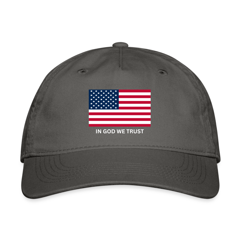 In God We Trust US Flag Regular Cap - charcoal