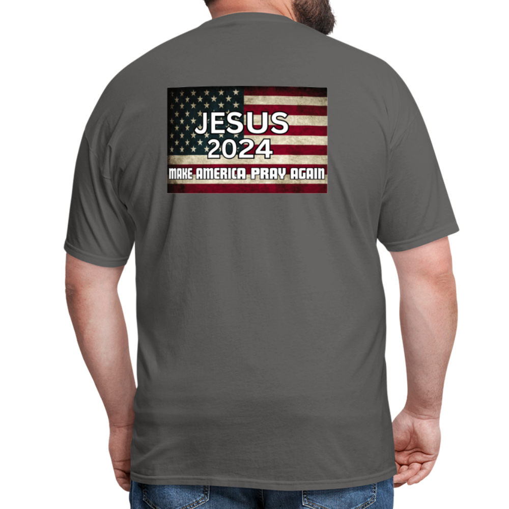 Jesus 2024 Make America Pray Again T-Shirt - charcoal