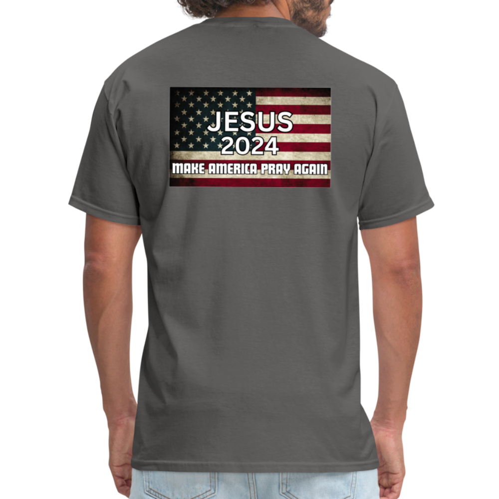 Jesus 2024 Make America Pray Again T-Shirt - charcoal