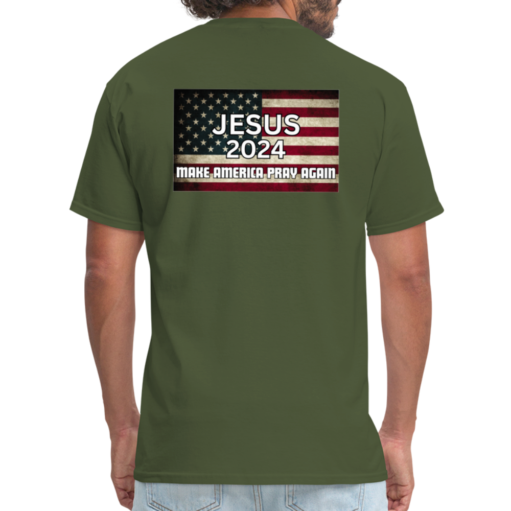 Jesus 2024 Make America Pray Again T-Shirt - military green